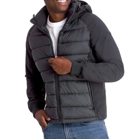 Michael Kors Black Mens Insulated Puffer Softshell Jacket Size Large NWOT